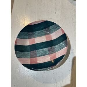 Over and Back Pink & Green Pasta Bowl Italy 8.25 x 1.75